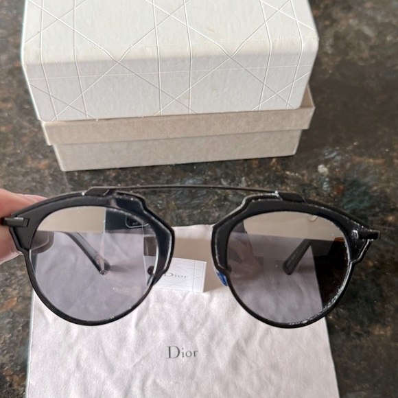 Authentic Christian Dior SoReal Womens/Unisex Black Round Sunglasses Shades main image 7